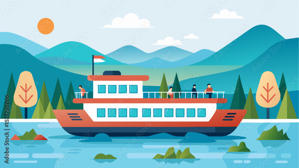 Poster the gentle rocking of the riverboat provides a soothing background for a teleconference call with a 
