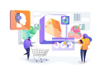 Smart Sensors in Food Packaging abstract concept vector illustration.