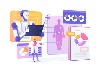 AI in Personalized Public Health Campaigns abstract concept vector illustration.