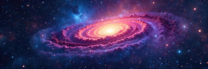Vast, star-strewn celestial expanse, swirling nebulae and distant galaxies create a breathtaking view of the heavens; ethereal beauty of the cosmos , night sky, milky way
