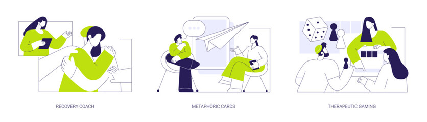 Mental health coach isolated cartoon vector illustrations se