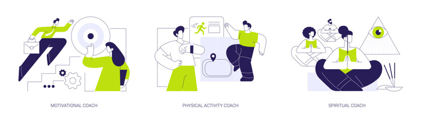 Life coach isolated cartoon vector illustrations se
