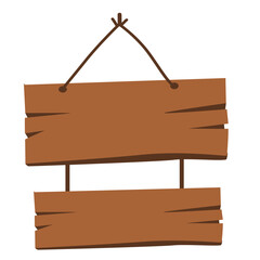 Flat double-layered wooden hanging sign with simple rope, ideal for event signage, fantasy games, or nature-inspired directions and boards.

