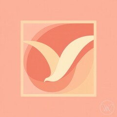 Abstract design of a bird in flight.