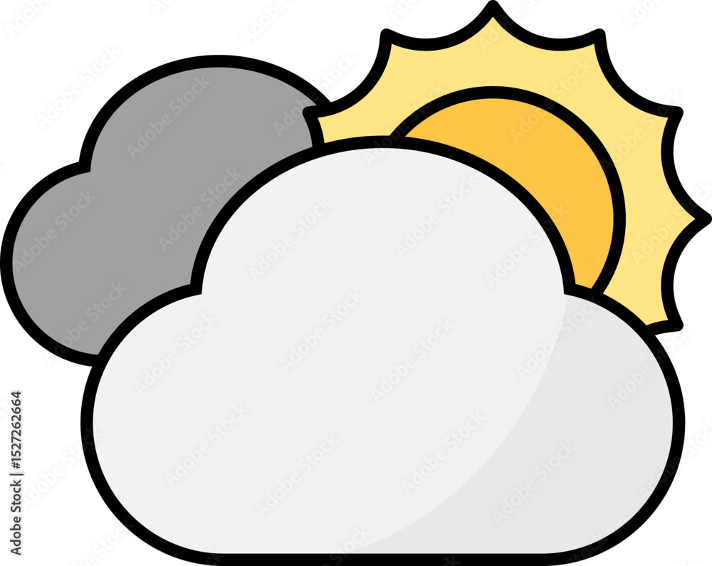 Poster weather filled line icon element