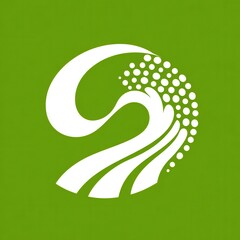 Abstract graphic design in a lime green background.