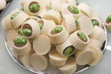 Delicious handmade candies displayed elegantly on a tray