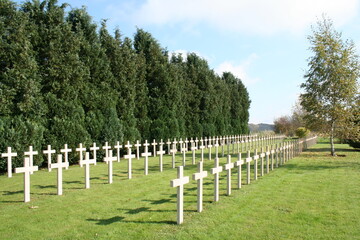 World War I military cemetery near Verdun, France - Cimeti&egrave;re militaire de la premi&egrave;re guerre mondiale pr&egrave;s de Verdun en France