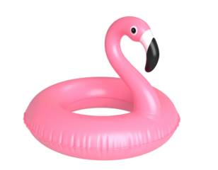 flamingo balloon summer swim isolated on transparent png clipping decorative design 