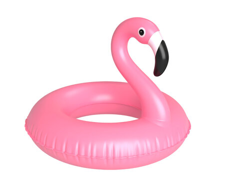 flamingo balloon summer swim isolated on transparent png clipping decorative design 