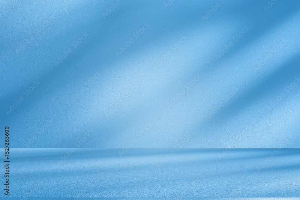 Poster wall interior background, studio and backdrops show products.with shadow from window color white and