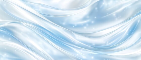 Elegant Light Blue and White Flowing Fabric Texture