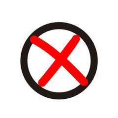 Cross mark icon. Vector illustration on isolated background. Includes simple and stylized cross symbols.