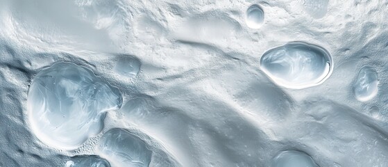 Abstract Silver Texture with Fluid Bubbles and Swirls
