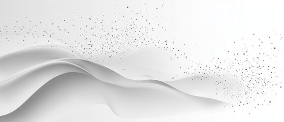 Abstract Gray Wave Background with Floating Particles