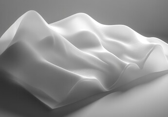 Abstract Draped Fabric Soft White Texture Elegant Waves