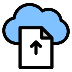Upload Cloud Icon Element For Design