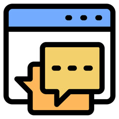 Online Chat Icon Element For Design