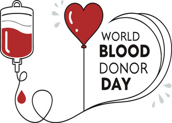 Blood Donation Symbol – Red Icon Illustration for World Blood Donor Day