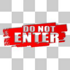 do not enter text on red paint background