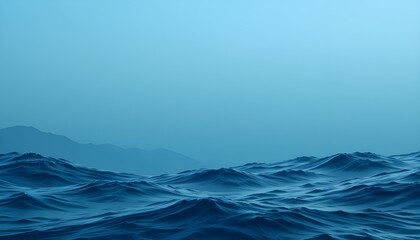 "Single Color Background with Ocean Ripples – Minimalist Water Texture for Calm and Coastal Designs"