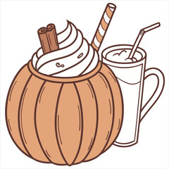 Vector Illustration of Cup and drink