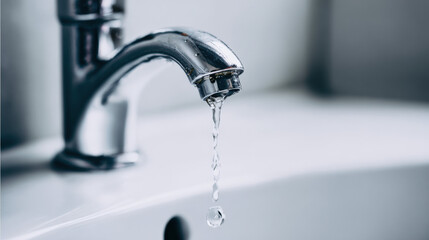 Close-up of a leaking faucet dripping water onto a white porcelain sink, highlighting the urgency of fixing a product issue.