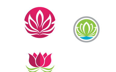 Lotus flower Logo Beauty Salon Cosmetic skincare vector icon design v.184