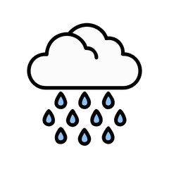 rain cloud drops icon