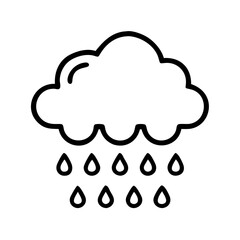 rain cloud drops icon