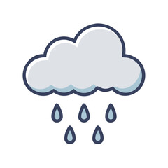 rain cloud drops icon