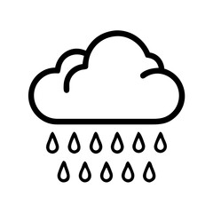 rain cloud drops icon