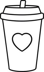 Heart Coffee Cup Icon