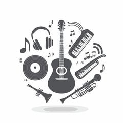 Musical Instruments A Symphony of Sounds -  Vector Illustration