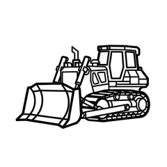 Naklejka premium Bulldozer Illustration