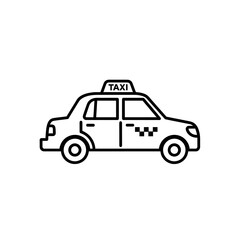 Fototapeta premium Taxi Line Art Illustration