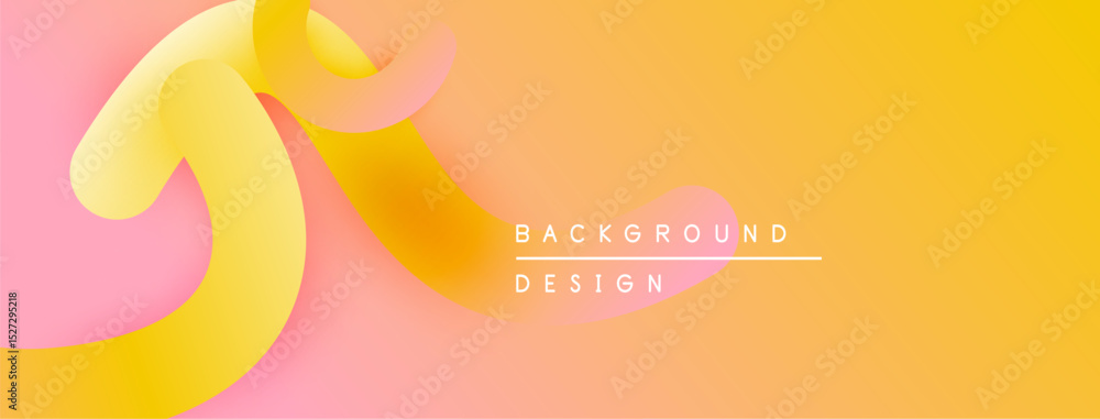 Poster Abstract fluid shapes, vibrant colors blend. Soft gradients create dynamic background, modern design element.