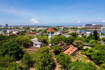 Aerial view of Fort Zeelandia, aka Anping Fort in Tainan, Taiwan