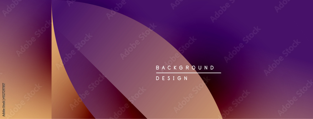 Poster abstract gradient background. purple, orange hues blend smoothly. minimalist design features text el