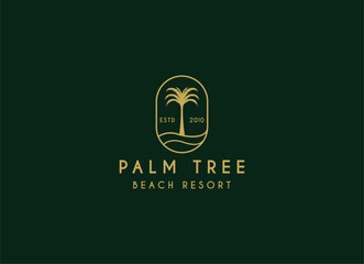 Palm tree logo Design. Universal Premium Symbol. Plam tree logo for Corporate Business Identity