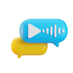 Voice Chat 3D Icon