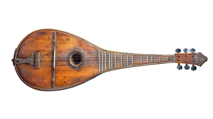 Traditional Cuban tres guitar Transparent background, PNG file