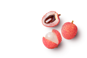 Lychee on white