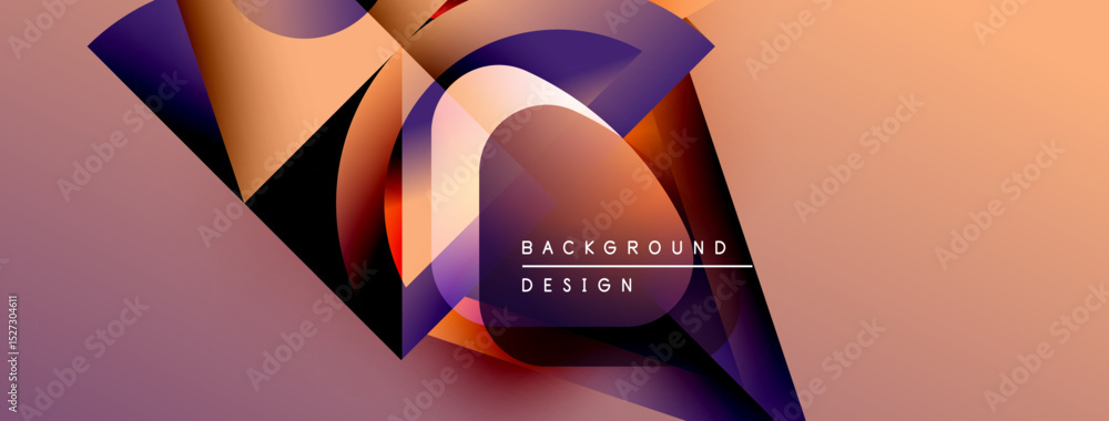 Poster Abstract flowing shapes, vibrant colors, gradient background. Modern design element for digital projects, presentations.