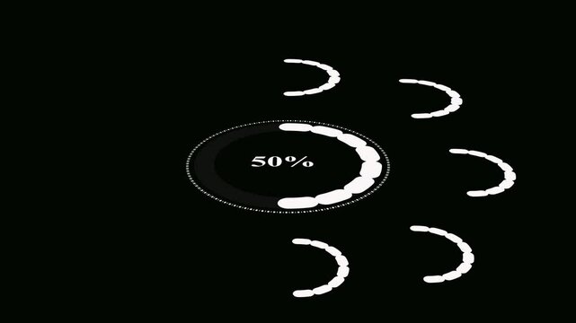 loding process movement isolated background