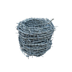 Metal Barbed Wire for Protection isolate.