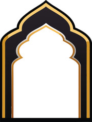 Ornate with Black Border and Golden Accent Design Element