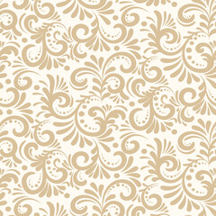 Floral gold seamless pattern