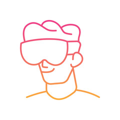 Virtual Glasses Icon vector