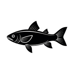 barbel fish vector silhouette